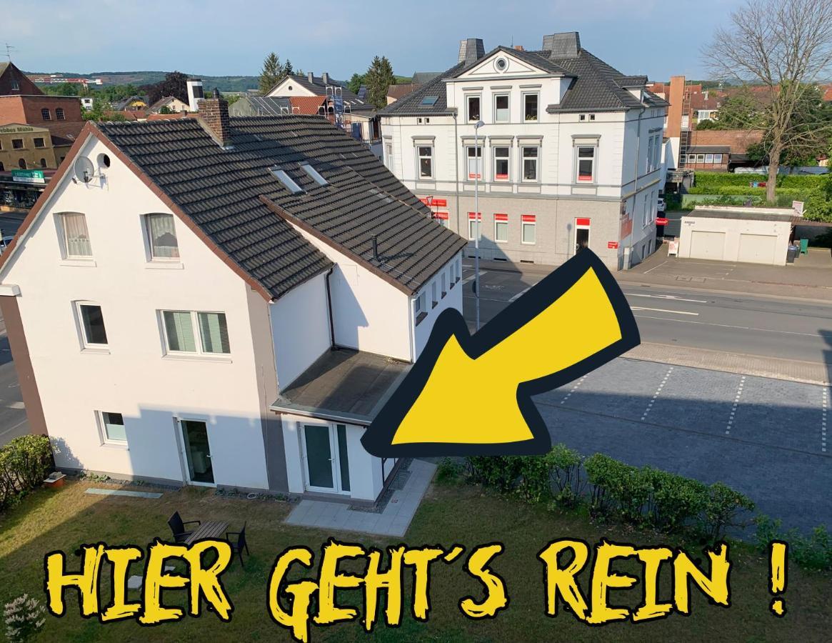 W1 - Kontaktloser 24H Check In, W-Lan, Netflix, Parkplatz, Kueche, Boxspring-Bett Bückeburg Kültér fotó